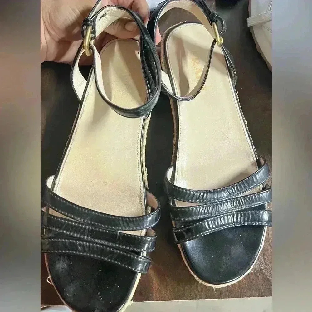 Prada Patent Leather Espadrilles - Size 6